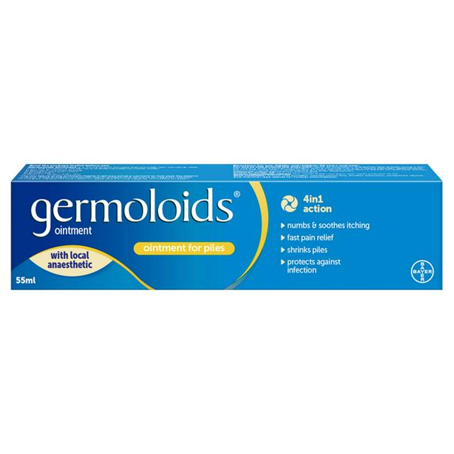 Germoloids Triple Action Haemorrhoids Piles Ointment 55ml - gallery image 1
