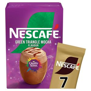 Nescafé 7 x 19g Hazelnut Flavour Green Triangle Quality Street Mocha Sachets