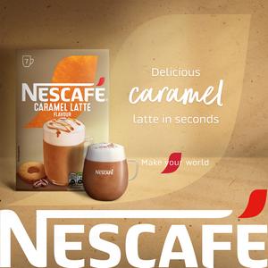 Nescafé Caramel Latte Instant Coffee Sachets 12x17g - gallery image 5