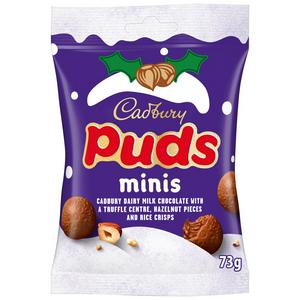 Cadbury Puds 73g Mini Chocolate Bag with Hazelnuts