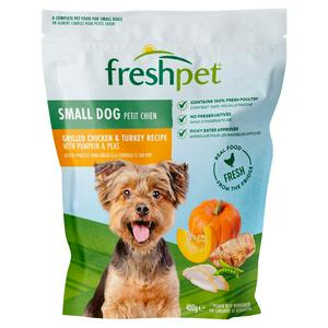 Freshpet Small Dogs Petit Chien Grilled Chicken & Turkey Recipe with Pumpkin & Peas 400g - video