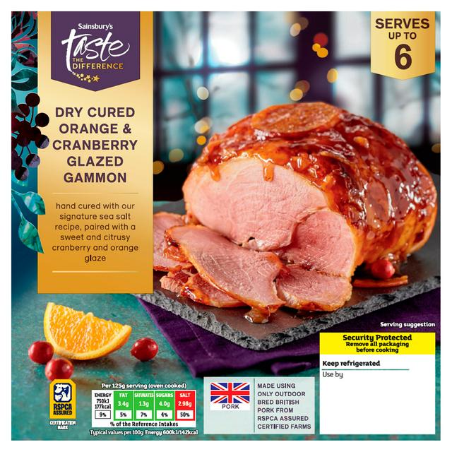 Sainsbury's Spiced Orange & Cranberry Dry Cured Gammon Joint, Taste the Difference - gallery image 1