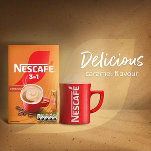 Nescafe 3 In 1 Caramel Instant Coffee Sachets 12x16g - gallery image 3