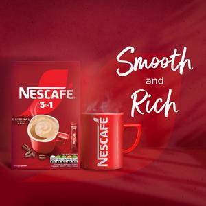 Nescafe Original 3 in 1 Instant Coffee Sachets 12x16g - gallery image 3