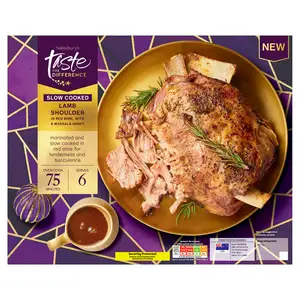 Sainsbury Slow Cooked Red Wine Marinated Bone in Lamb Shoulder with a Boozy Gravy, Taste the Difference