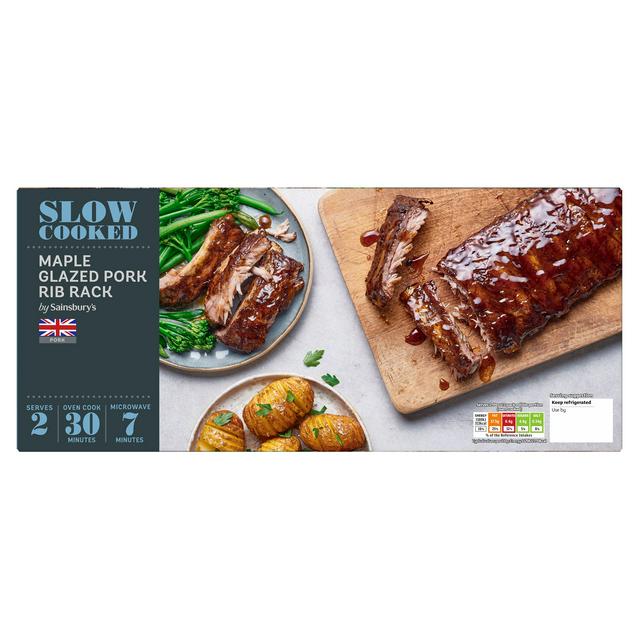 Sainsbury's Slow Cooked British Pork Ribs with Maple 610g - gallery image 1