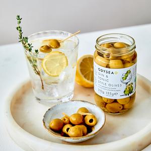 Odysea 310g Gin & Tonic Style Olives (135*) - gallery image 4
