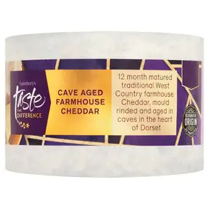 Sainsbury's Cave Aged Farmhouse Cheddar,Taste the Difference 600g