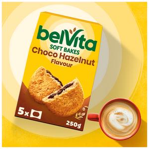 Belvita Soft Bakes 5 x 50g Chocolate Hazelnut Flavour Cereal Multipack Snack Bars - gallery image 2