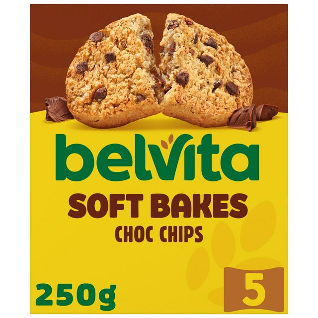 Belvita 5 x 50g Soft Bakes Multipack Chocolate Chip Cereal Snack Bars - gallery image 1