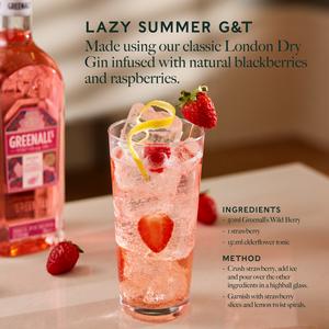 Greenall's Wild Berry Pink Gin 70cl - gallery image 2