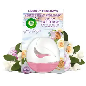 Air Wick Cosy Cottage Frosted Roses & Snowberry Bathroom Gel Air Freshener 75ml