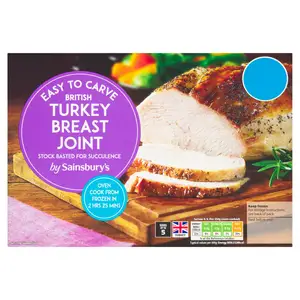 Sainsbury's Frozen British Basted Turkey Breast Joint 800g