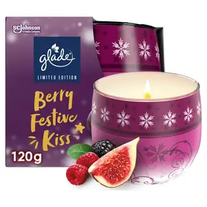 Glade Scented Candle Sleeved Berry Festive Kiss 120g