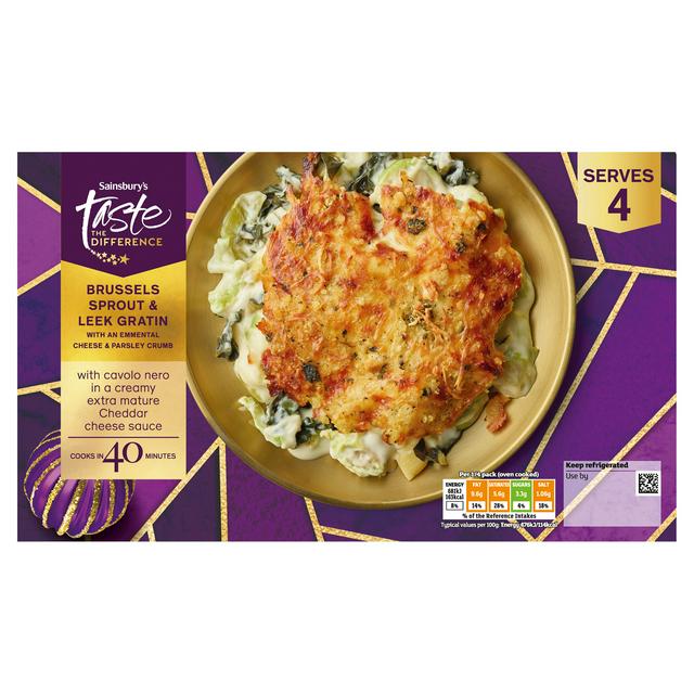 Sainsbury's Brussels Sprout & Leek Gratin, Taste the Difference 600g - gallery image 1