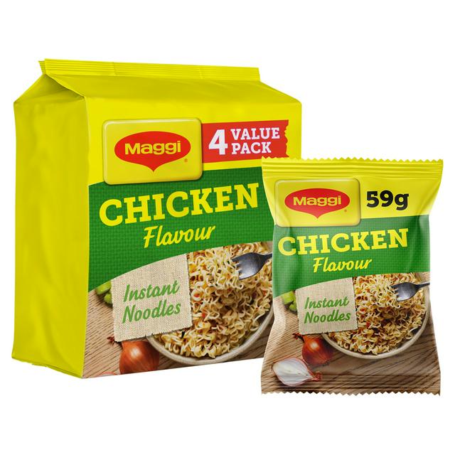 Maggi 3 Minute Instant Noodles Chicken Flavour 4x59g - gallery image 1