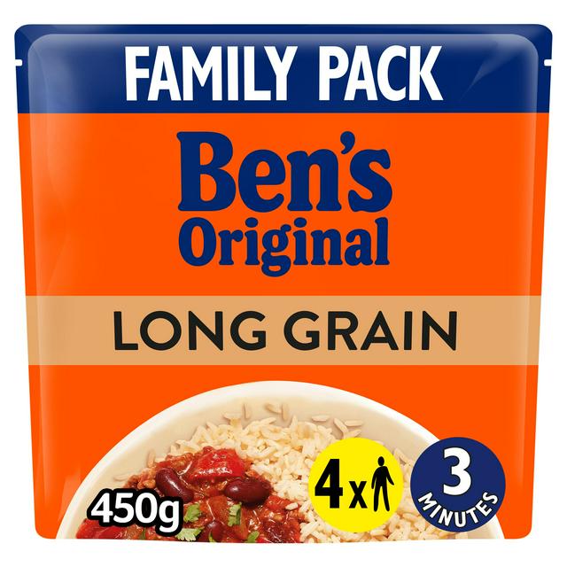 Bens Original Long Grain Microwave Rice Family Pack 450g - gallery image 1