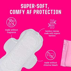 Flo Bamboo Super Absorbent Soft Thin Day Period Pads with Wings x16 - gallery image 2