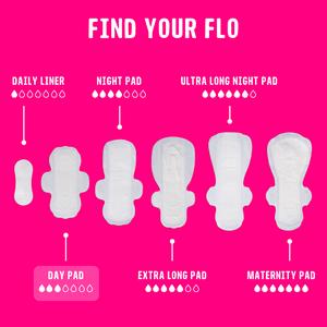 Flo Bamboo Super Absorbent Soft Thin Day Period Pads with Wings x16 - gallery image 4