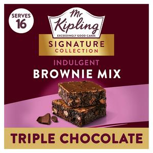 Mr Kipling Signature 379g Baking Triple Chocolate Brownie Cake Mix - video