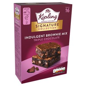 Mr Kipling Signature 379g Baking Triple Chocolate Brownie Cake Mix - gallery image 2