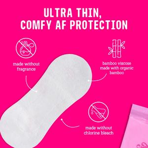 Flo Bamboo Wrapped + Ultra Thin Daily Panty Liners x24 - gallery image 2