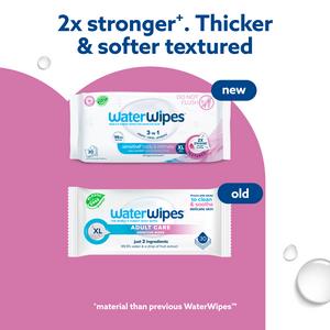 WaterWipes Adult Care Incontinence Sensitive Wipes x30 - gallery image 2