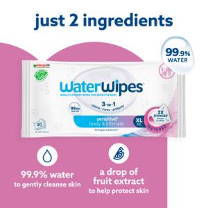 WaterWipes Adult Care Incontinence Sensitive Wipes x30 - gallery image 3