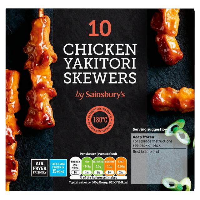 Sainsburys Sainsbury's Chicken Yakitori Skewers x10 180g