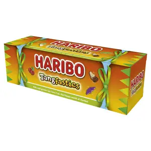 Haribo Tangfastics Fruit & Cola Flavour Fizzy Jelly & Foam Sweets Gift Tube 120g