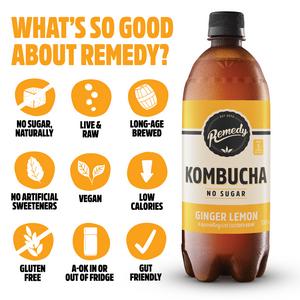 Remedy Kombucha Ginger Lemon 700ml - gallery image 2