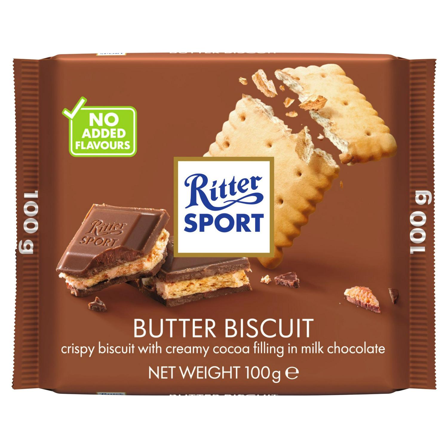 Ritter Sport 100g Butter Biscuit Milk Chocolate Bar