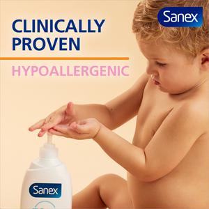 Sanex Zero% Hypoallergenic Nourishing Baby Bath Foam & Shampoo 450ml - gallery image 5