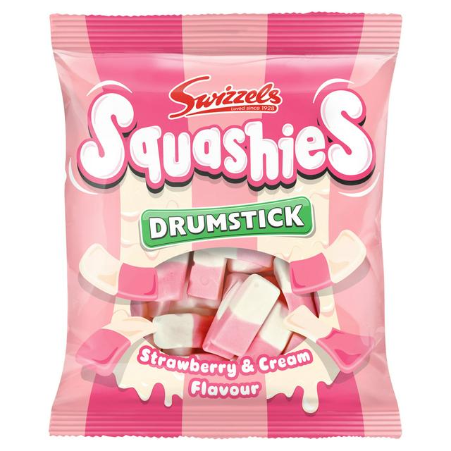 Swizzels Squashies Drumstick Strawberry & Cream Flavour 140g - gallery image 1
