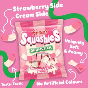 Swizzels Squashies Drumstick Strawberry & Cream Flavour 140g - gallery image 2