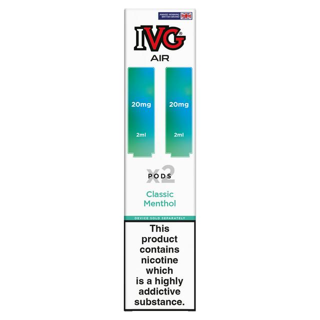 IVG Air Classic Menthol Pods | Sainsbury's IVG Air Classic Menthol Pods | Sainsbury's