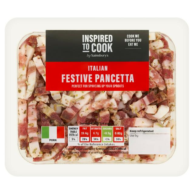 Sainsbury's Inspired to Cook 120g Italian Festive Pancetta, Taste the Difference - gallery image 1
