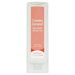 Sainsbury's Everyday Wash Creamy Coconut Shea Butter Shower Gel 250ml