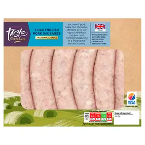 Sainsbury's Traditional Style Old English Pork Sausages, Taste the Difference 454g