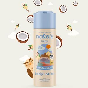 Nala's Baby Vanilla Cloud Body Lotion with Oats Coconut & Hibiscus 200ml - gallery image 2