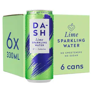 Dash Lime Sparkling Water 6x330ml