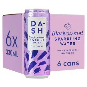 Dash Blackcurrant Sparkling Water 6x330ml