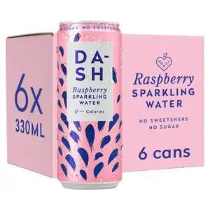 Dash Raspberry Sparkling Water 6x330ml