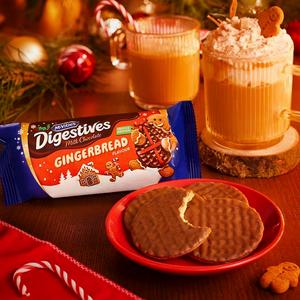McVitie's Digestives 266g Gingerbread Chocolate Biscuit, Festive Edition - gallery image 4