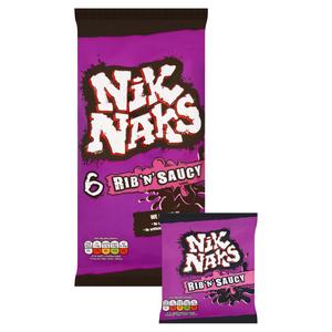 Nik Naks Rib N Saucy Multipack Crisps x6 - gallery image 2