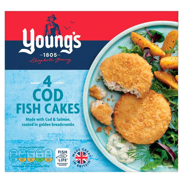 Youngs Young's Cod Fish Cakes x4 200g