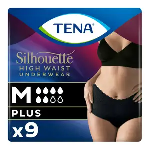 Tena Silhouette Incontinence Pants Black M Pack x9