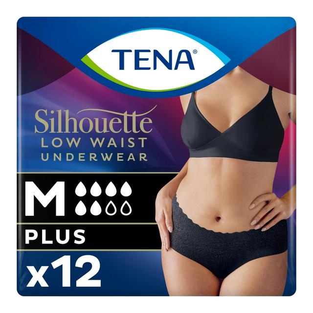 TENA Silhouette Incontinence Pants Black M Pack x12 - gallery image 1