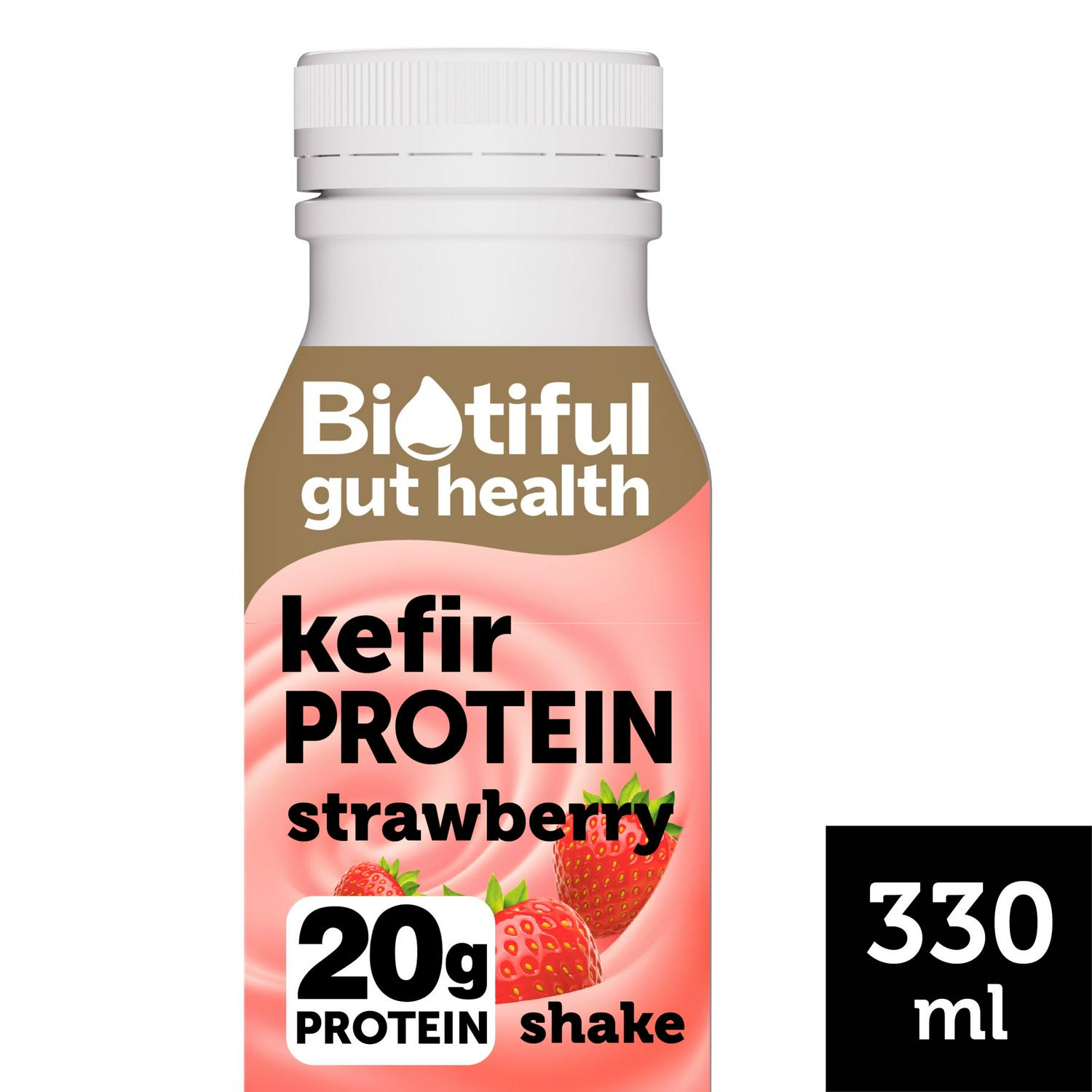 Biotiful Gut Health Strawberry Kefir High Protein Drink 330ml