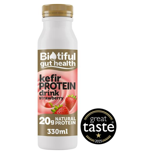 Biotiful Gut Health Strawberry Kefir High Protein Drink 330ml